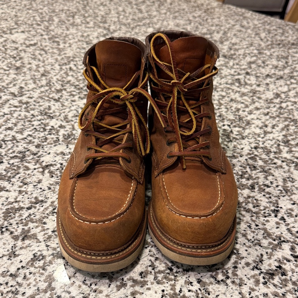 Red Wing Shoes Brown Leather Lace-Up Boots
